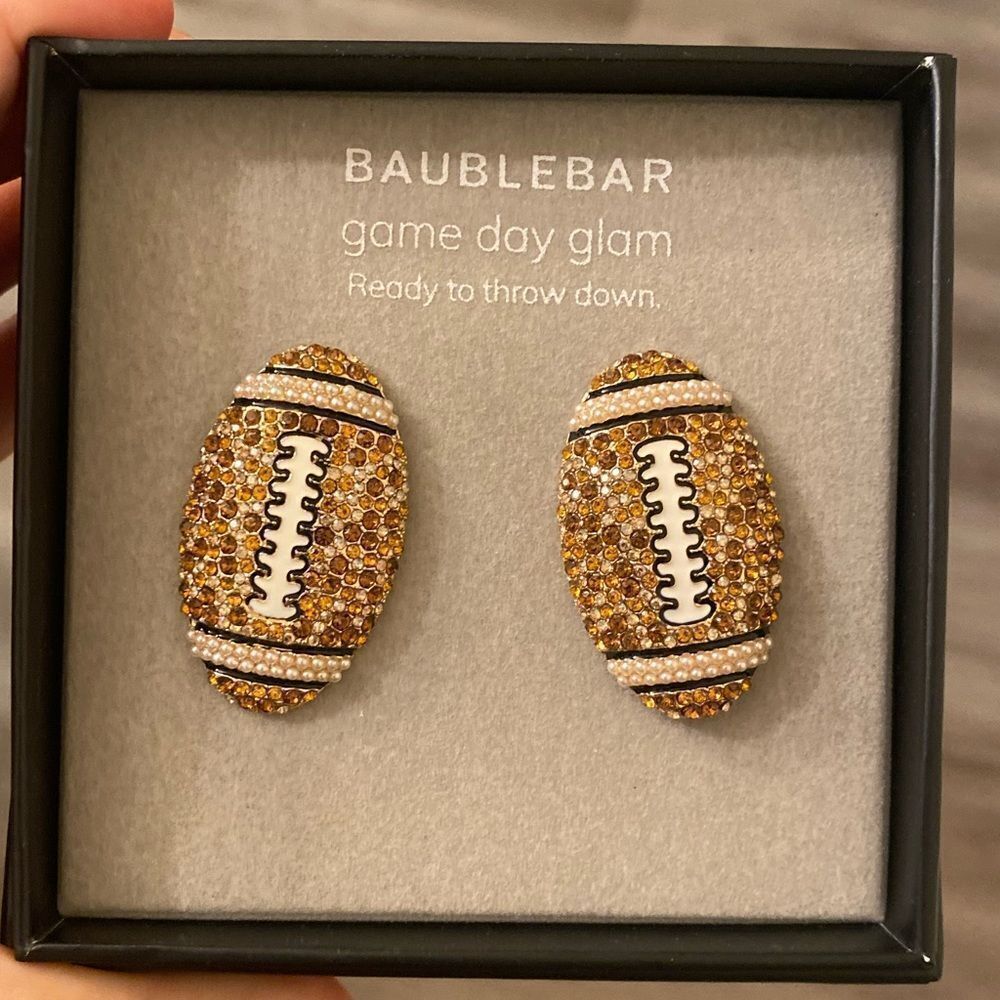 Bauble Bar "Game Day Glam" Football Earrings - Picture 6 of 6